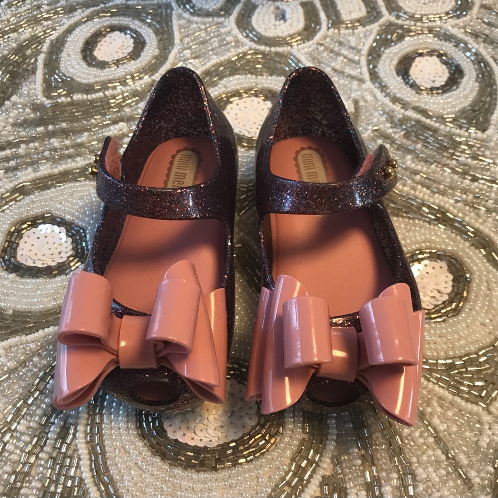 Big bow sparkle Mini Melissa shoes